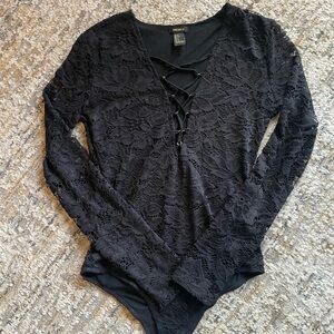 Forever 21 Lace Detail Bodysuit
